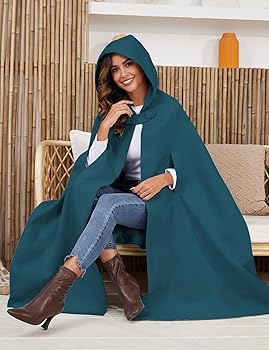小物 cape design poncho coat Gihuo Cape Poncho Women's Hooded Maxi Cloak Coat Winter Warm